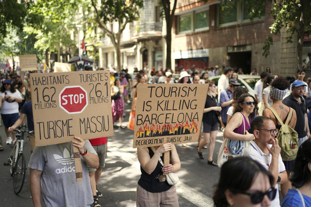 Barcelona Residents Protest Against Rising Tourism
